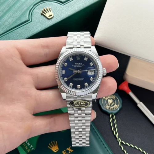DateJust 41 126334 QF 1:1 Best Edition 904L Steel Blue Diamonds Dial on Jubilee Bracelet QF3235 (149g)
